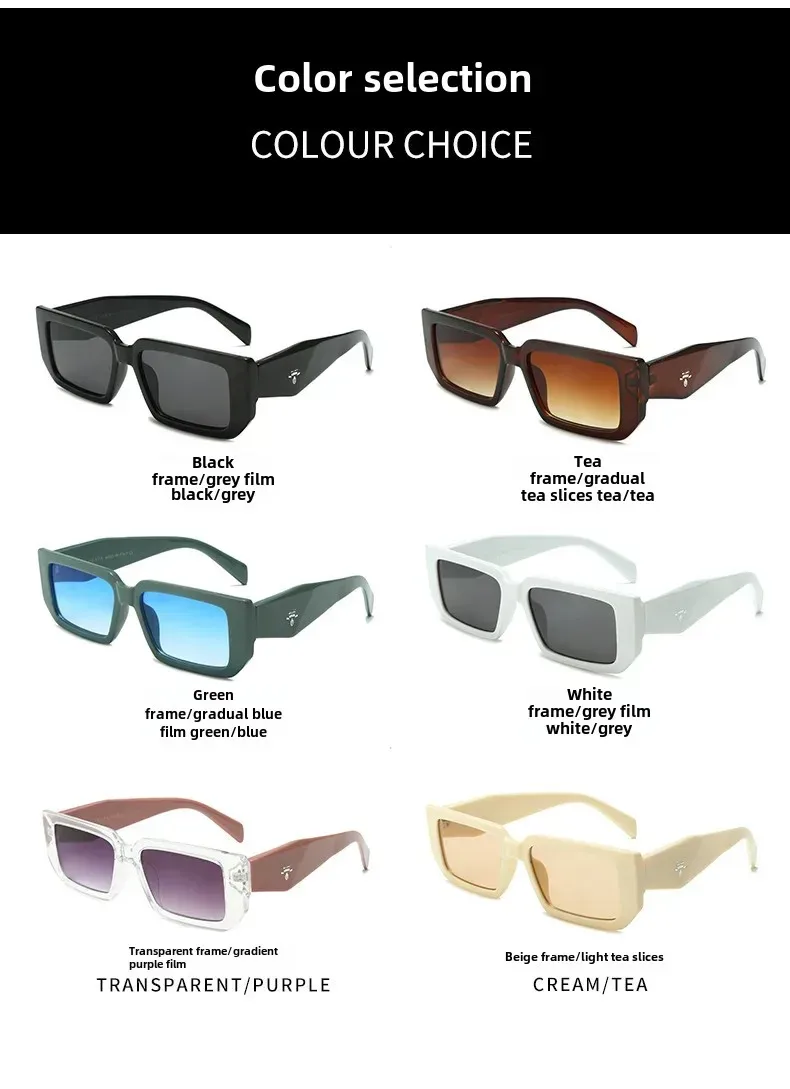 New Foreign Trade Hot Selling Fashion Small Frame Sunglasses Men's And Women's Fashion Street Rectangular Sunglasses display picture 2