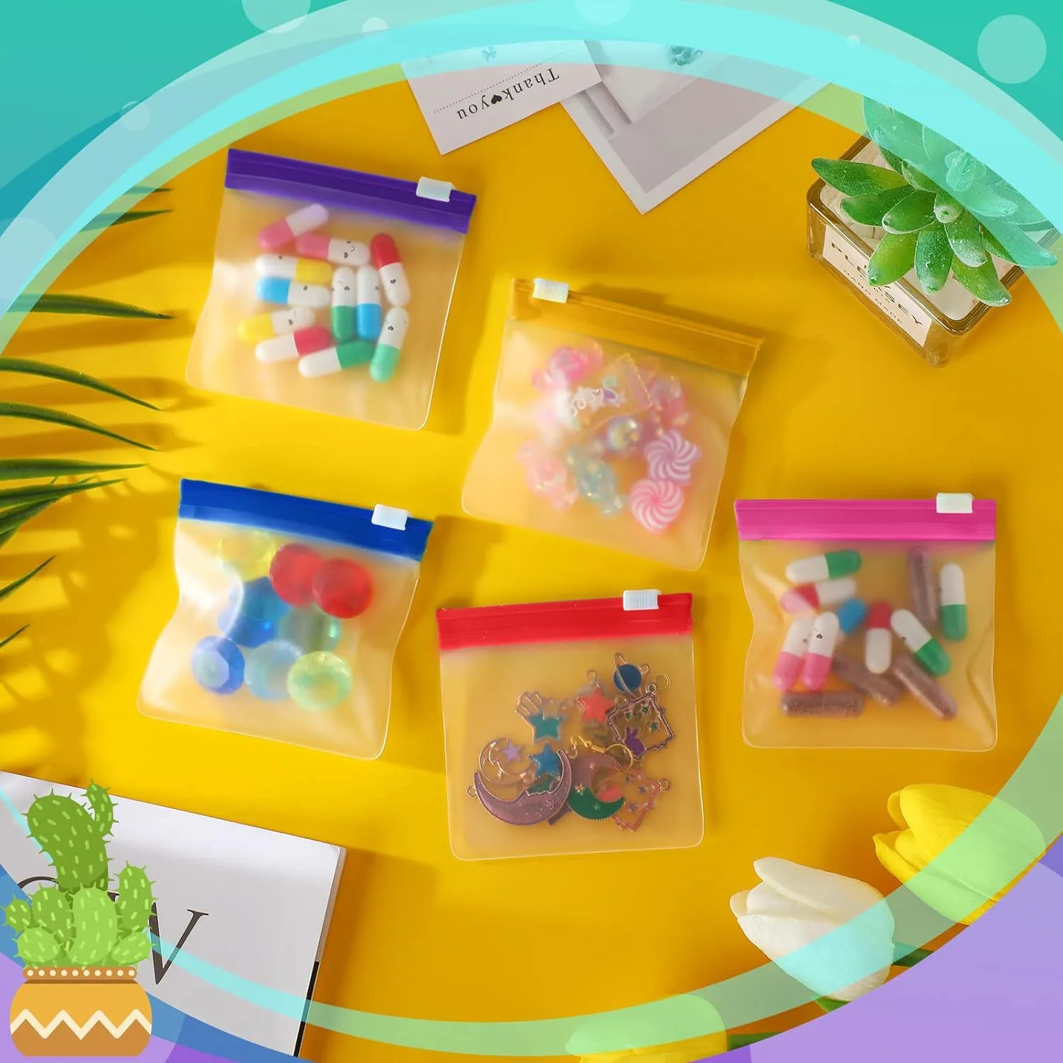 Color Eco-friendly Travel Eva Tablet Pack Pill Storage Bag Small Size Zipper Bag Jewelry Bag display picture 4