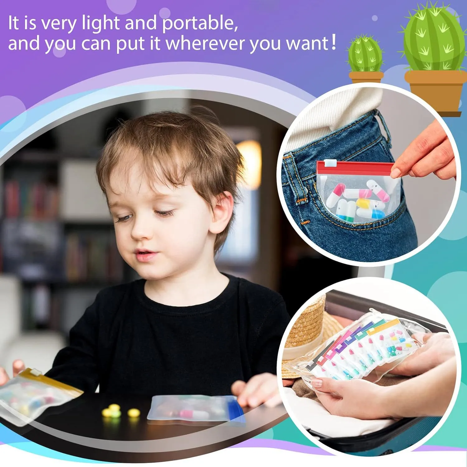 Color Eco-friendly Travel Eva Tablet Pack Pill Storage Bag Small Size Zipper Bag Jewelry Bag display picture 5
