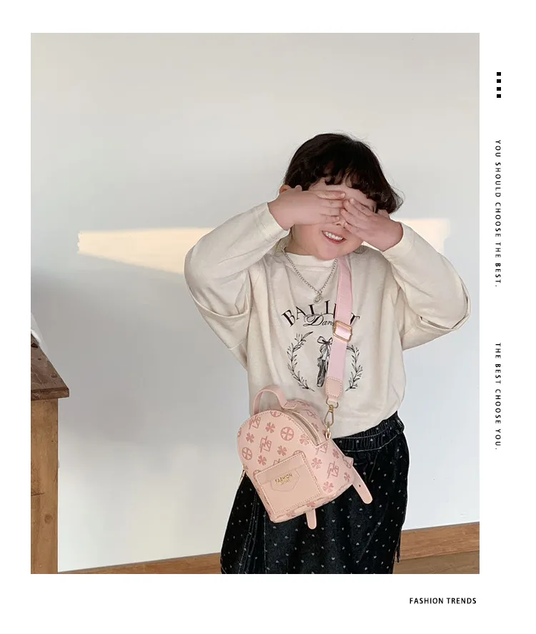 Children's Bag All-match Retro Fashionable Simple Portable Bucket Bag New Style Niche Wide Shoulder Strap Mini Crossbody Small Bag display picture 11