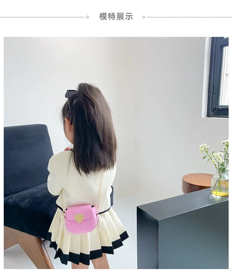 New Cartoon Children's Bag Mini Western Style Six-color Peach Heart Girl's Bag Cute Toddler Shoulder Bag display picture 3