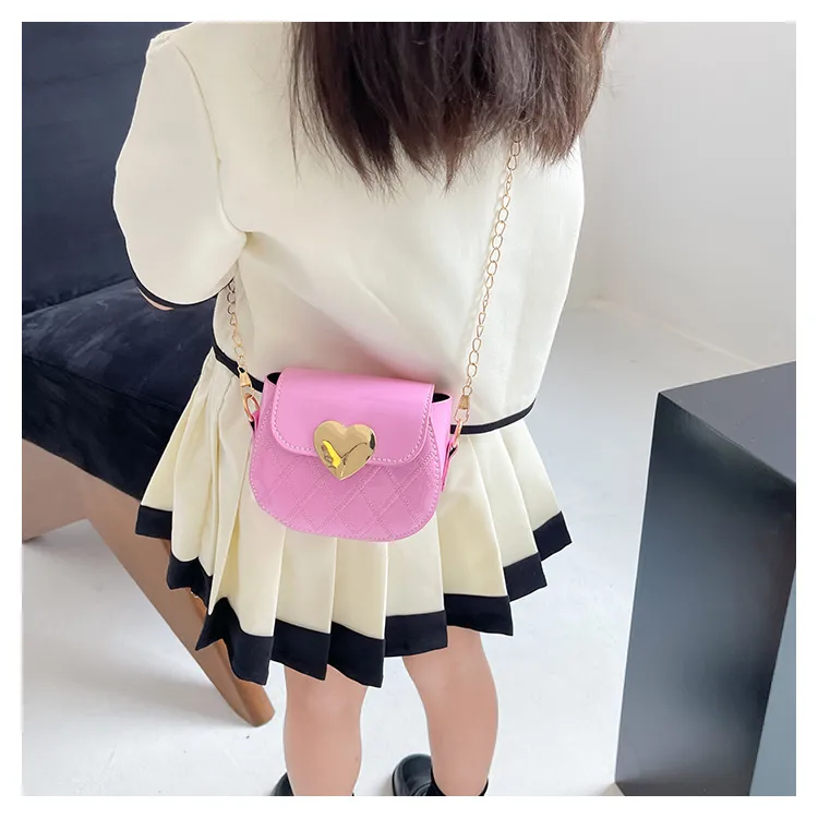 New Cartoon Children's Bag Mini Western Style Six-color Peach Heart Girl's Bag Cute Toddler Shoulder Bag display picture 7