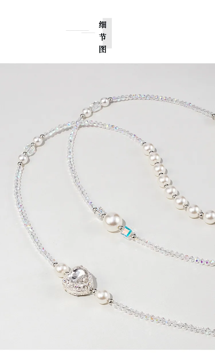 New Mobile Phone Lanyard Long Can Carry Rope Butterfly Pearl Mobile Phone Chain Can Be Slung Neck Rope Mobile Phone Lanyard display picture 7