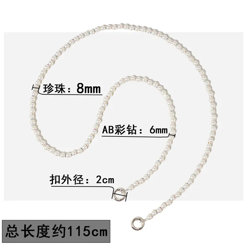 New Mobile Phone Lanyard Long Can Carry Rope Butterfly Pearl Mobile Phone Chain Can Be Slung Neck Rope Mobile Phone Lanyard display picture 3