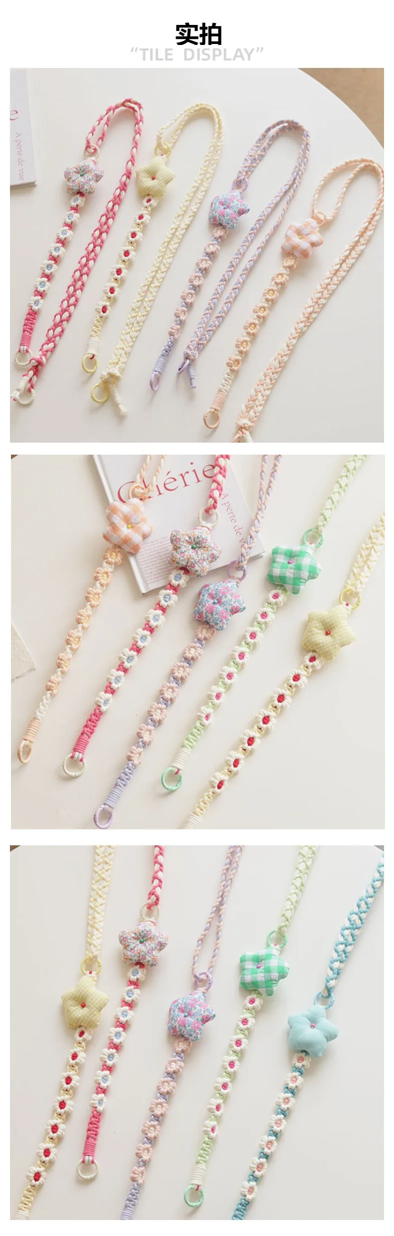 Hot Sale Small Daisy Flower Mobile Phone Pendant Bohemian Holiday Style Mobile Phone Hanging Chain Wrist Band display picture 1