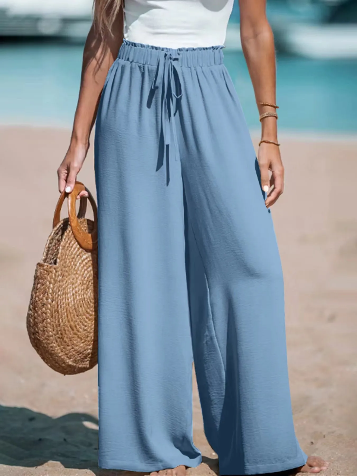 Women's Four Seasons Pants   Casual Comfortable  Wide Leg Loose Casual Fashion Pants display picture 8