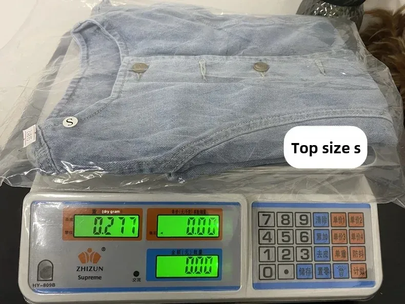 Fashion Temperament New Button Sleeveless Vest Wide-leg Jeans Denim Suit  In Stock display picture 2