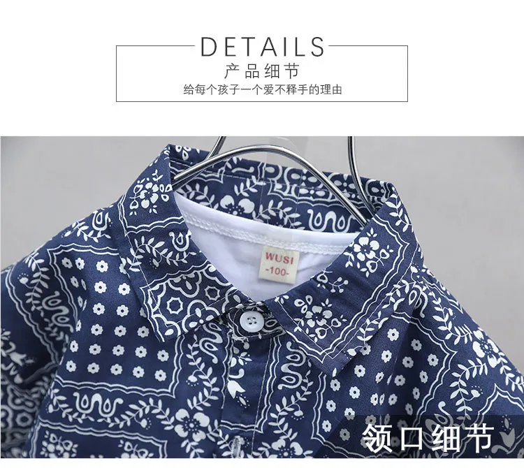 Boys' Summer Short-sleeved Suit  New Baby Online Popular Casual Clothes Children's Holiday Style Shirt Three-piece Set display picture 9