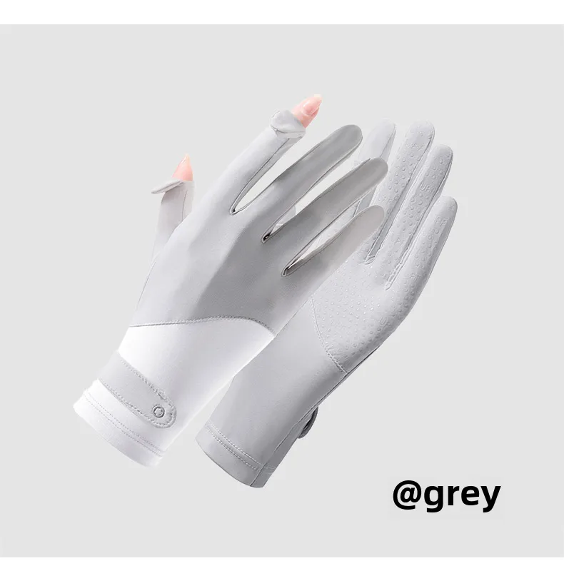 Zhao Dengsheng Sunscreen Gloves Women's Summer Outdoor Sports Non-slip Exposure Finger Touch Screen Flip Cover Ice Silk Thin Riding Gloves display picture 16