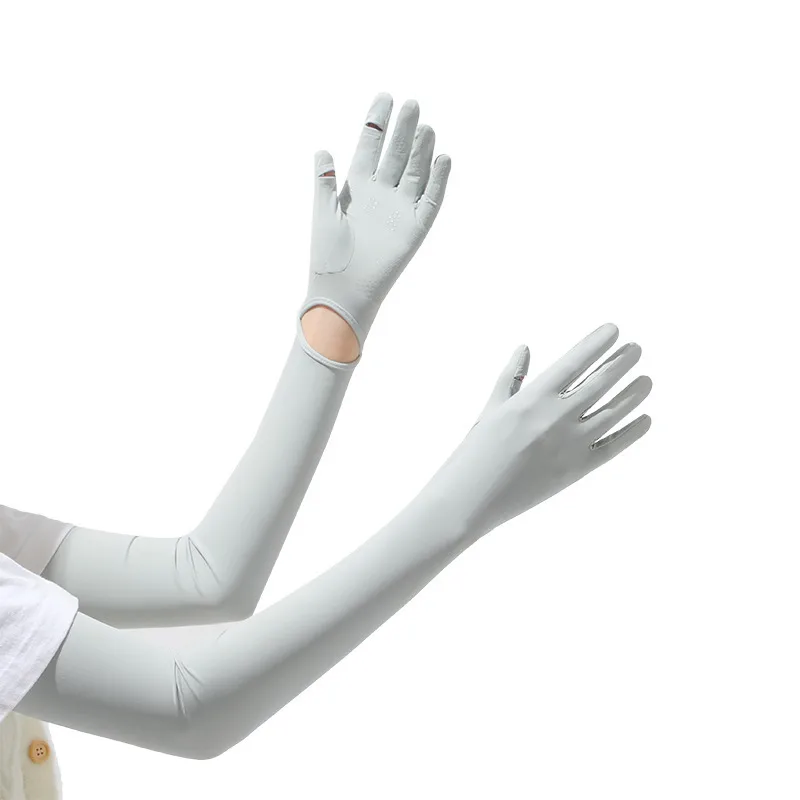 Zhao Dengsheng Sunscreen Gloves Women's Summer Outdoor Sports Non-slip Exposure Finger Touch Screen Flip Cover Ice Silk Thin Riding Gloves display picture 24