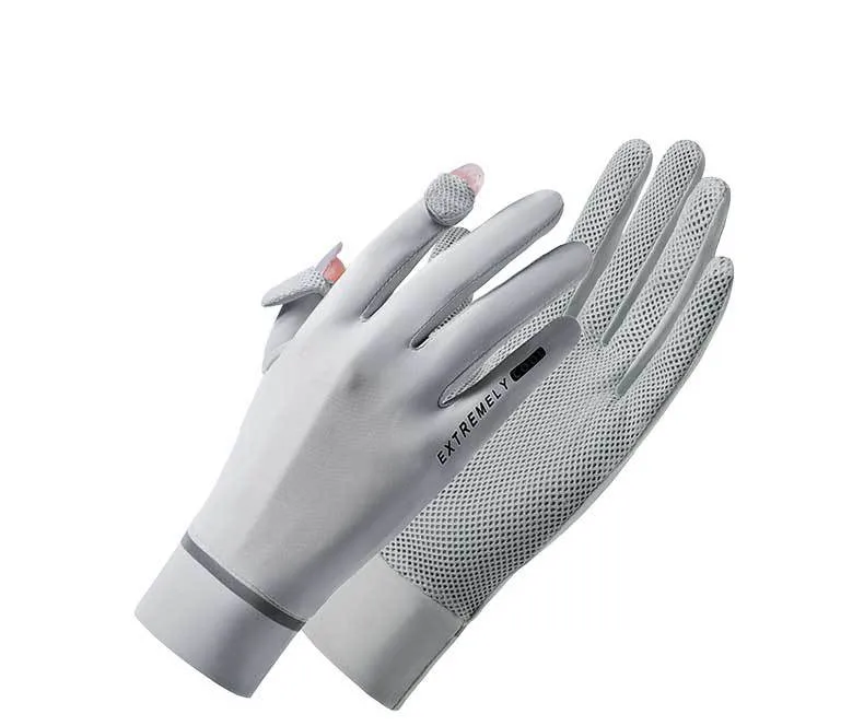 Zhao Dengsheng Sunscreen Gloves Women's Summer Outdoor Sports Non-slip Exposure Finger Touch Screen Flip Cover Ice Silk Thin Riding Gloves display picture 25