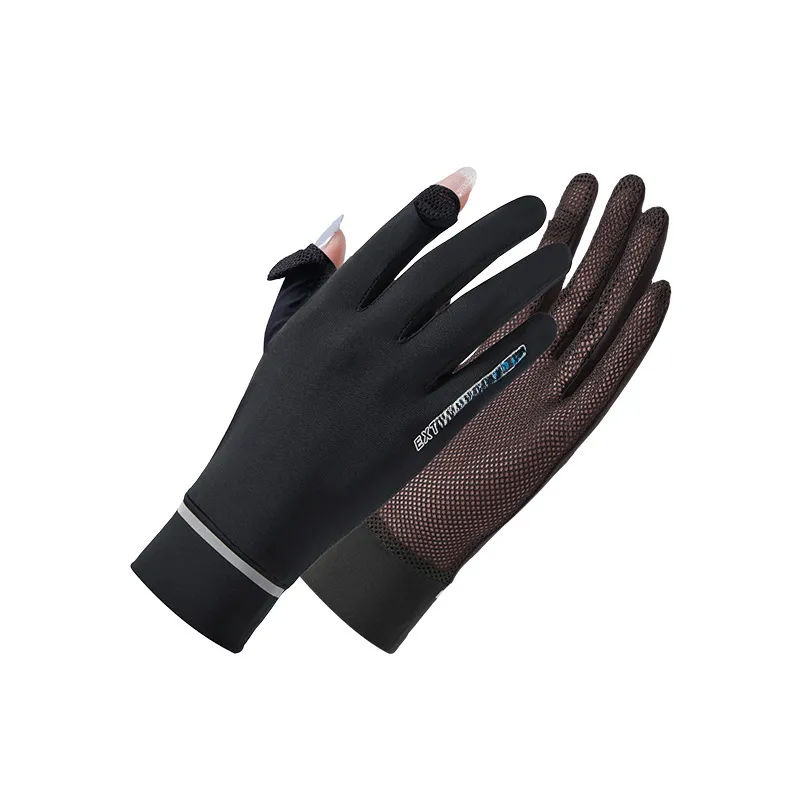 Zhao Dengsheng Sunscreen Gloves Women's Summer Outdoor Sports Non-slip Exposure Finger Touch Screen Flip Cover Ice Silk Thin Riding Gloves display picture 28
