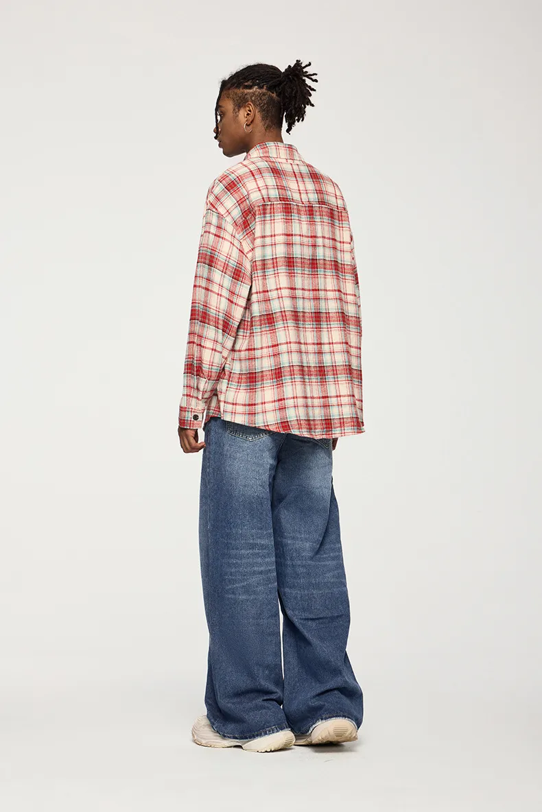 Jie Zhan Men's Wear | Classic Mop Pants  Fall/Winter New Fashion Brand American Street Spray Ma Ji Wash Jeans display picture 4