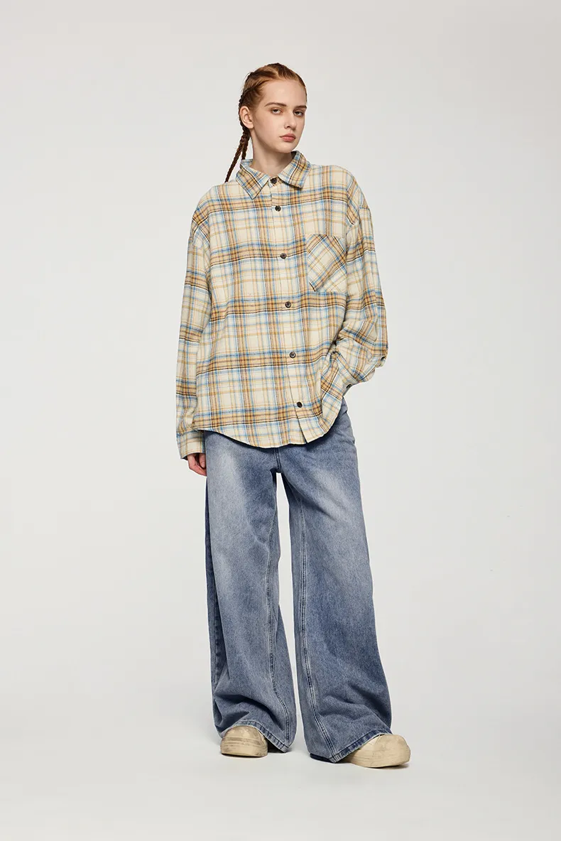 Jie Zhan Men's Wear | Classic Mop Pants  Fall/Winter New Fashion Brand American Street Spray Ma Ji Wash Jeans display picture 8