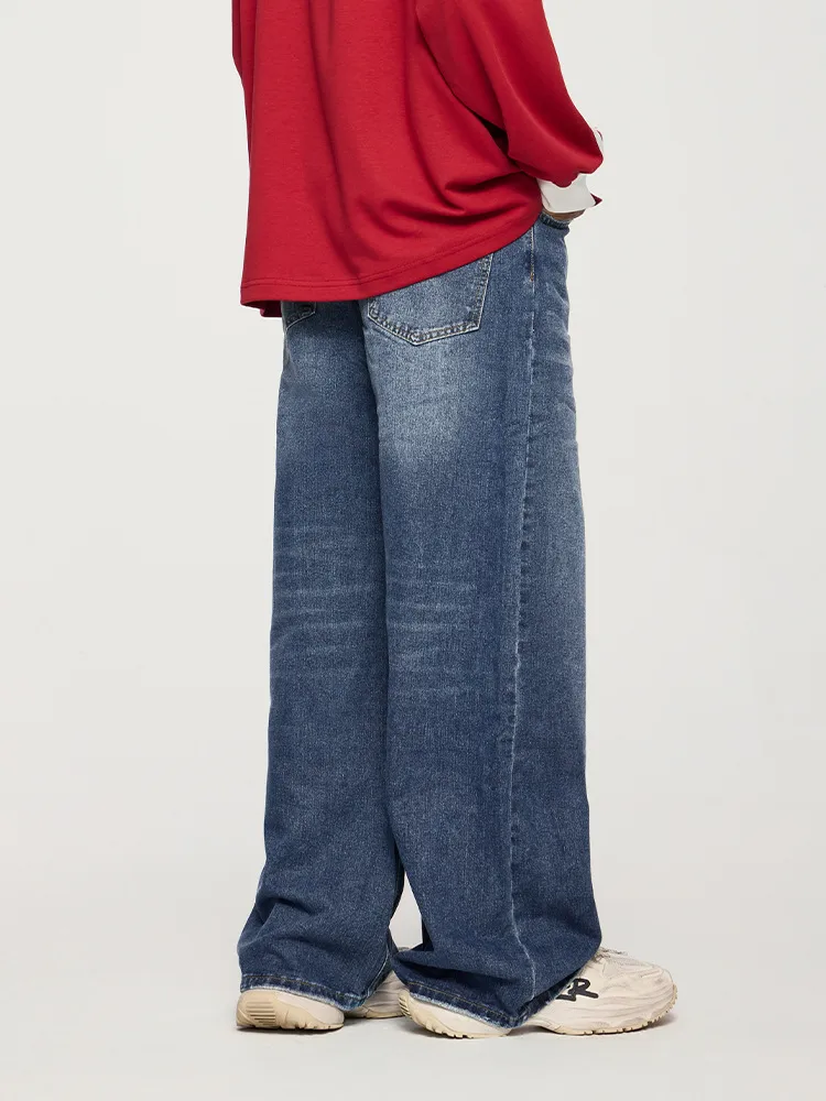 Jie Zhan Men's Wear | Classic Mop Pants  Fall/Winter New Fashion Brand American Street Spray Ma Ji Wash Jeans display picture 11