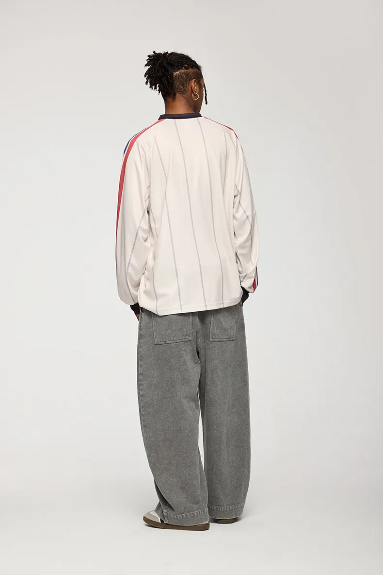 Inf Men's Wear | Washed And Distressed Denim Pants  Autumn And Winter New American Trendy Brand Washed Loose Floor Mopping Pants display picture 3