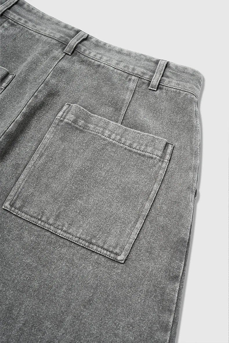 Inf Men's Wear | Washed And Distressed Denim Pants  Autumn And Winter New American Trendy Brand Washed Loose Floor Mopping Pants display picture 7