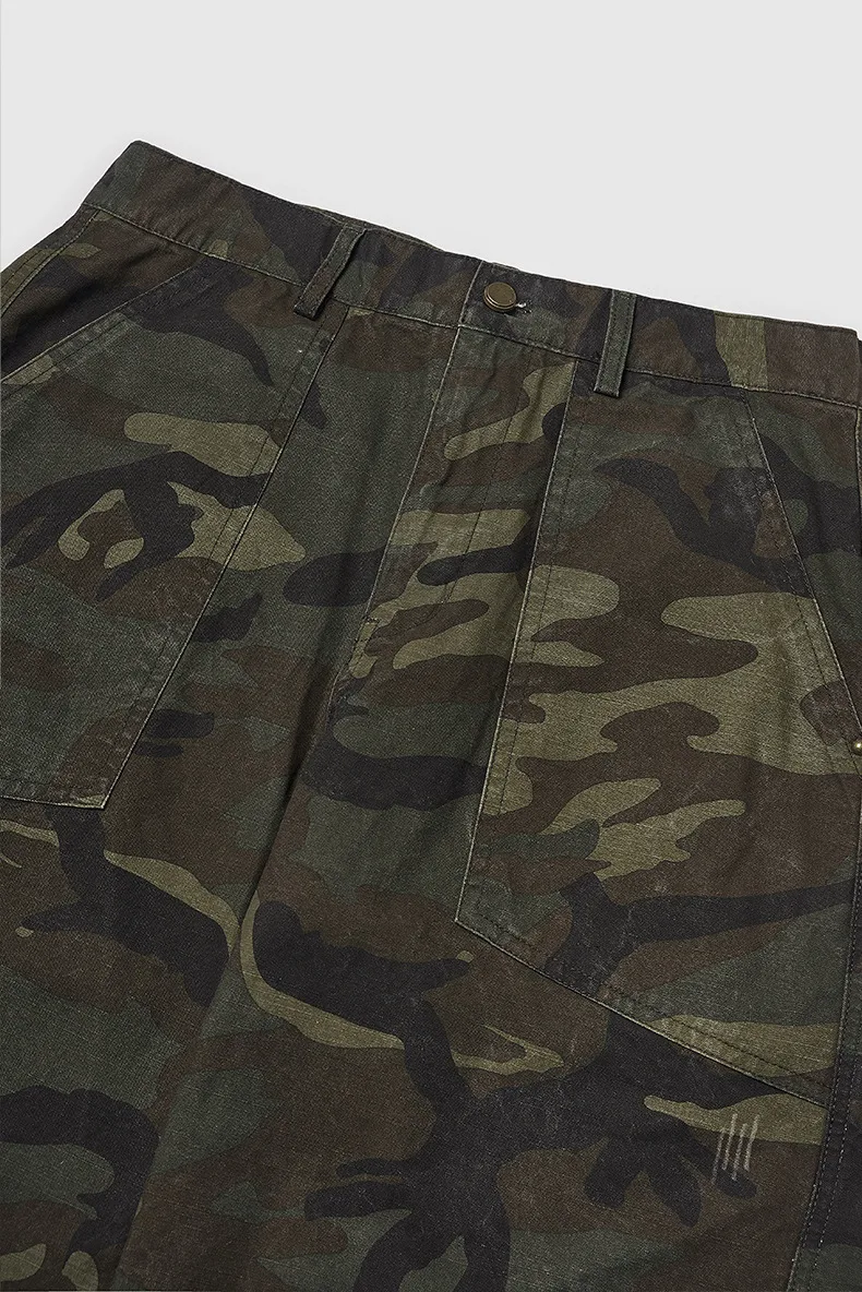 Jie Zhan Men's Wear | Camouflage Machete Pants For Autumn And Winter  New American Street Workwear Cotton Loose Wide Leg Pants display picture 2