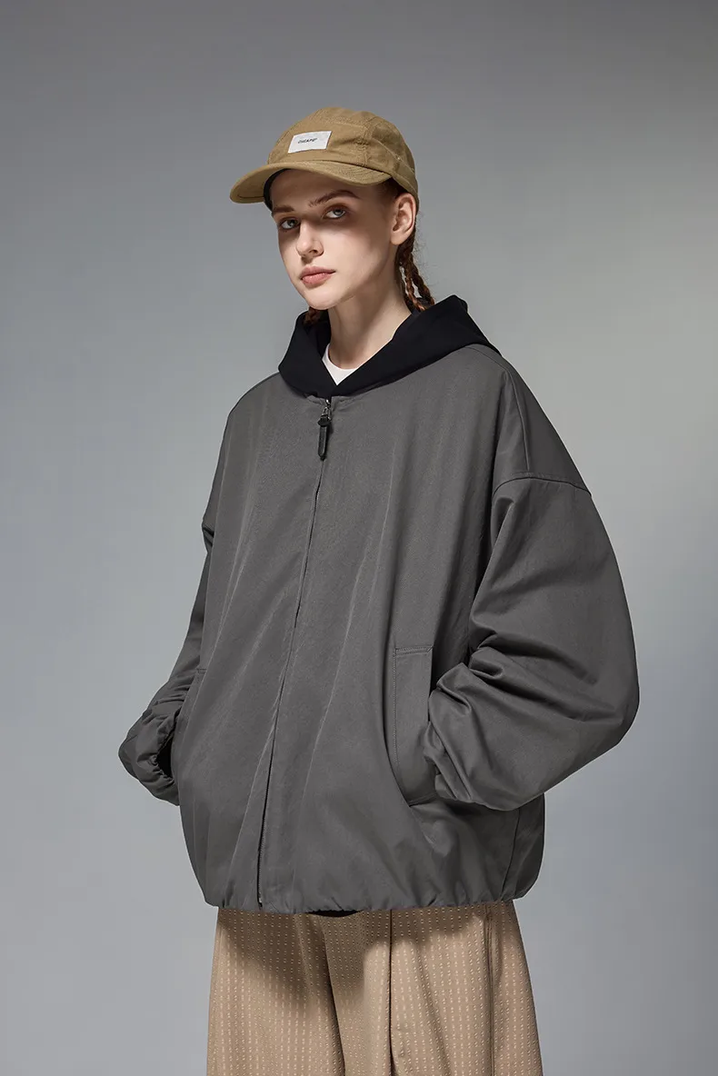 INF Men's | American Retro Casual Flying Jacket  Autumn And Winter New Collarless Baseball Suit Cardigan Jacket display picture 6