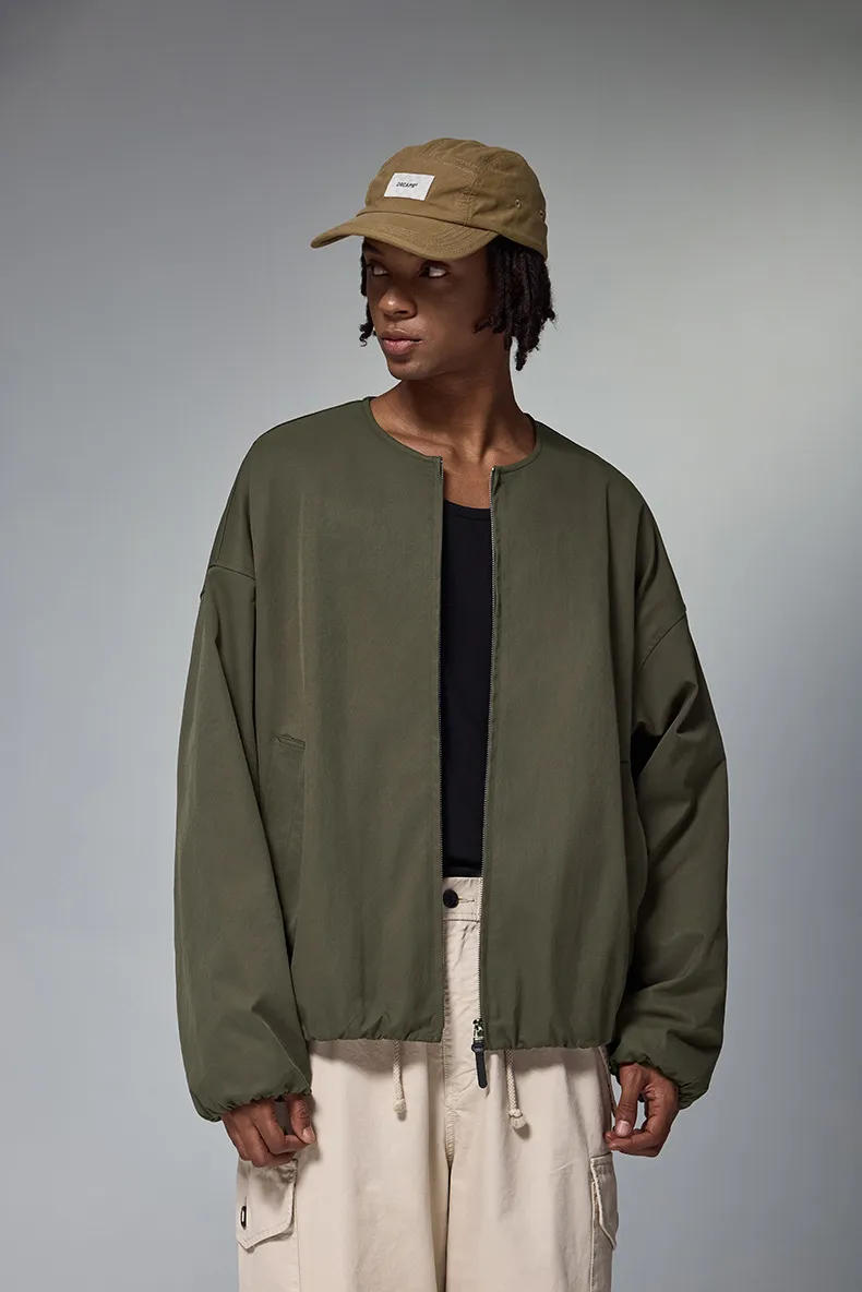 INF Men's | American Retro Casual Flying Jacket  Autumn And Winter New Collarless Baseball Suit Cardigan Jacket display picture 10