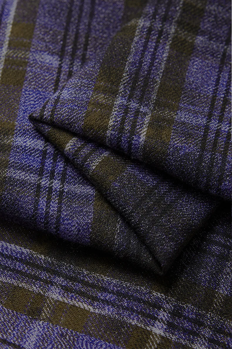 INF Men's Wear | Dirty Dyed Plaid Shirt  Fall/Winter New Waste Soil Wind Dirtyfit Loose Plaid Shirt display picture 10