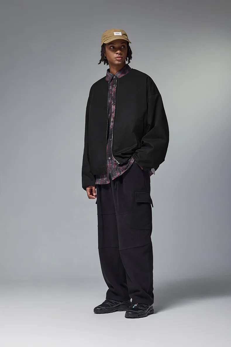 INF Men's | American Retro Casual Flying Jacket  Autumn And Winter New Collarless Baseball Suit Cardigan Jacket display picture 11