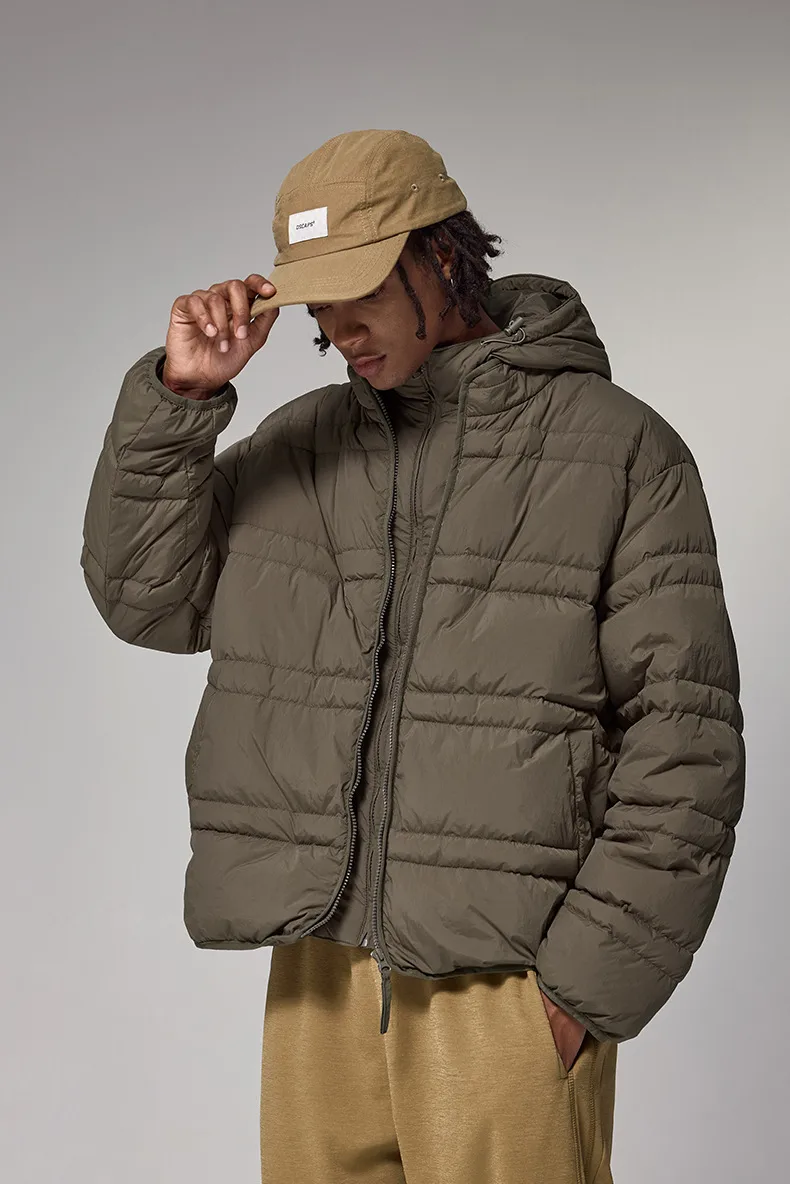INF Men's | 3M Water-repellent Removable Down  Fall/Winter New Street Tide Warm Loose Jacket Coat Men display picture 5