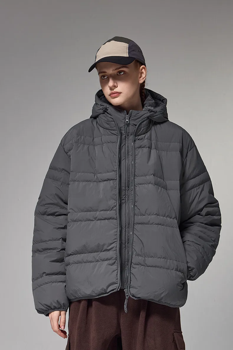 INF Men's | 3M Water-repellent Removable Down  Fall/Winter New Street Tide Warm Loose Jacket Coat Men display picture 7