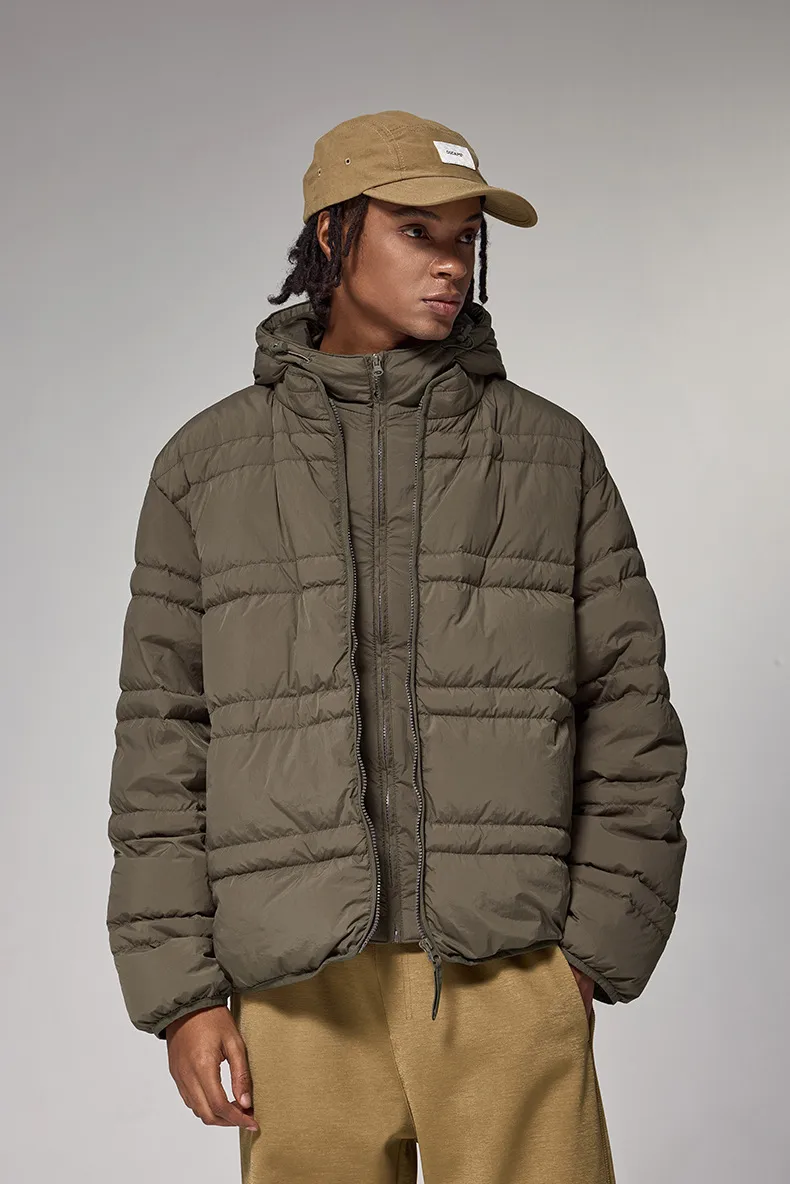 INF Men's | 3M Water-repellent Removable Down  Fall/Winter New Street Tide Warm Loose Jacket Coat Men display picture 9