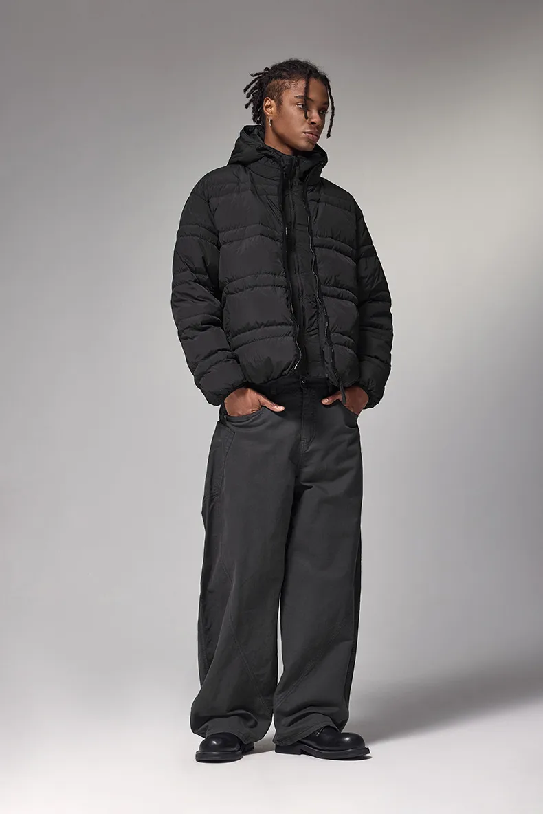 INF Men's | 3M Water-repellent Removable Down  Fall/Winter New Street Tide Warm Loose Jacket Coat Men display picture 12