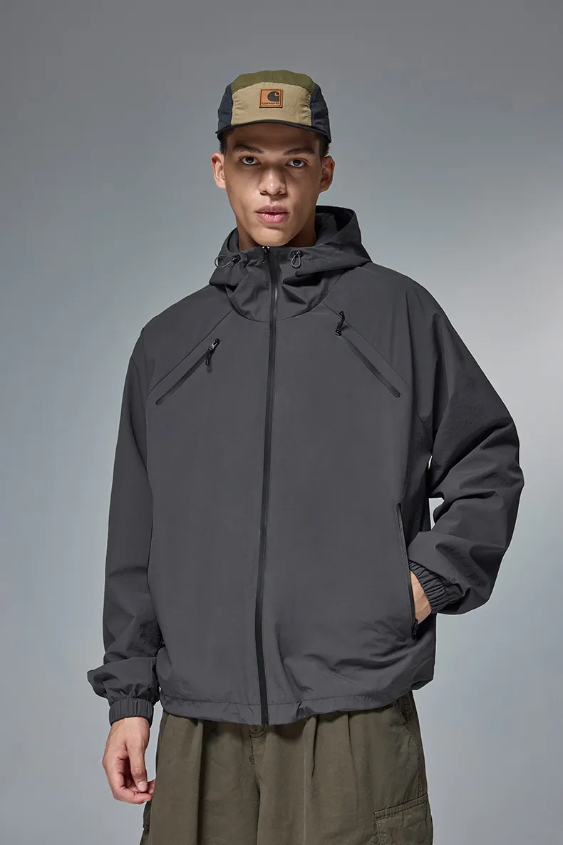 Inf Men's Wear | Cordura ® Jacket  Autumn And Winter Trendy Brand Plastic Pocket Waterproof Zipper Hooded Jacket display picture 4