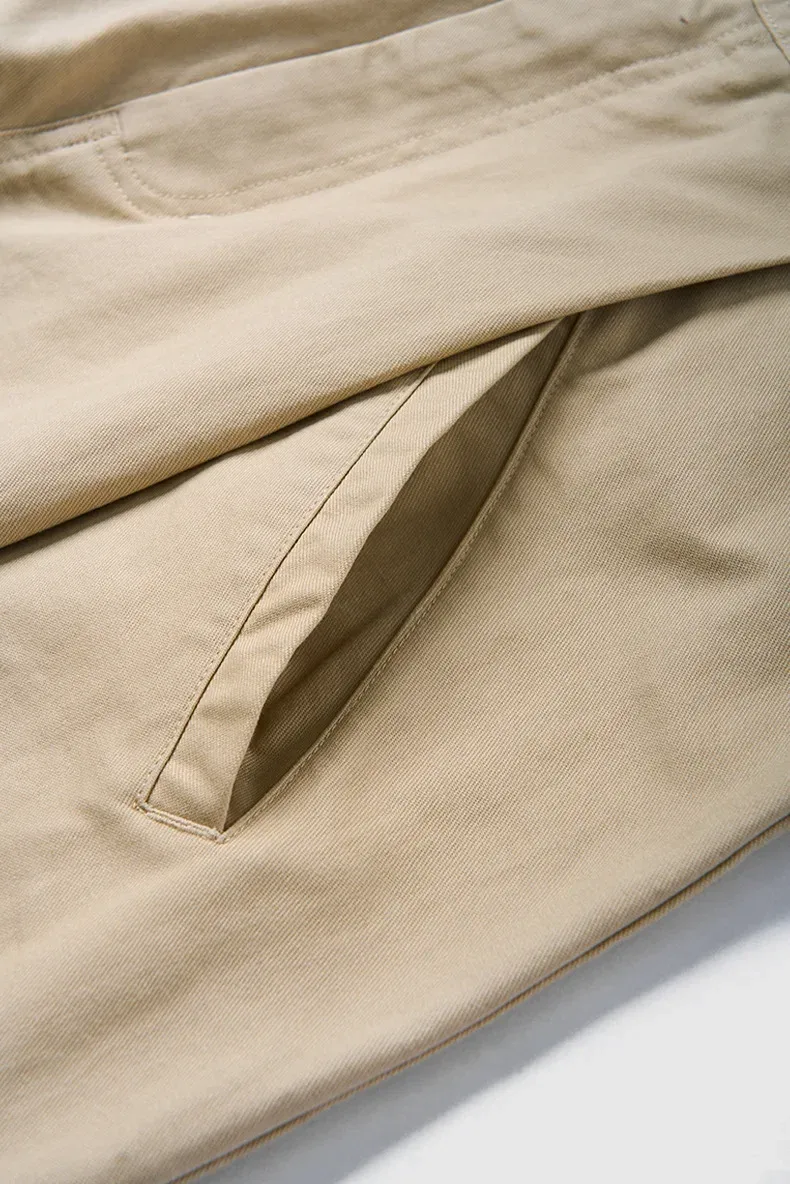 ABS Men's | Thick Dense Twill Deep Pleated Wide Leg Pants  Autumn And Winter New Fashion Brand Overalls New Casual Pants display picture 13