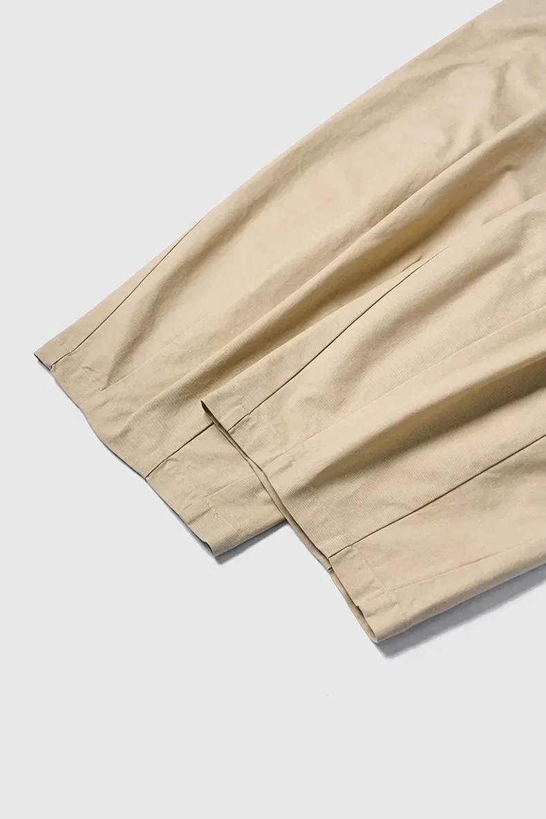 ABS Men's | Thick Dense Twill Deep Pleated Wide Leg Pants  Autumn And Winter New Fashion Brand Overalls New Casual Pants display picture 14
