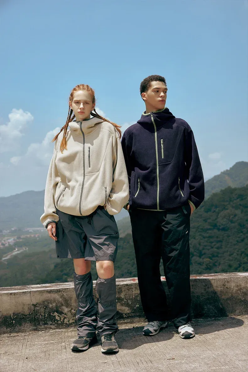 ABS Men's Clothing | Constant Temperature Polar Fleece High Collar Sweater  Autumn And Winter New Fashion Brand Outdoor Sports Warm Jacket display picture 4