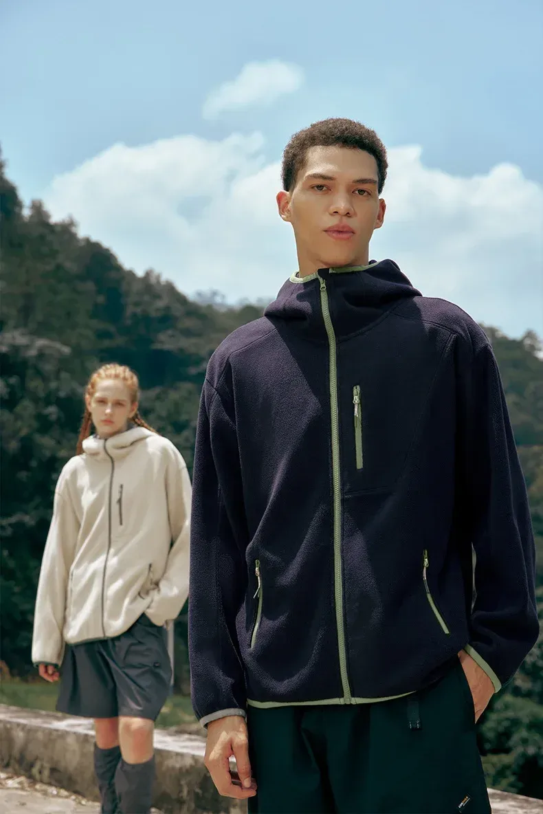 ABS Men's Clothing | Constant Temperature Polar Fleece High Collar Sweater  Autumn And Winter New Fashion Brand Outdoor Sports Warm Jacket display picture 7