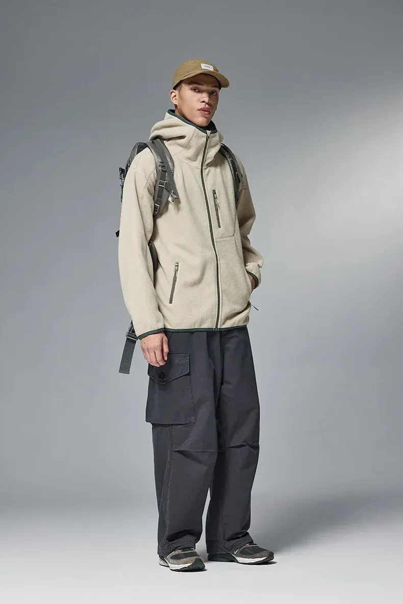 ABS Men's Clothing | Constant Temperature Polar Fleece High Collar Sweater  Autumn And Winter New Fashion Brand Outdoor Sports Warm Jacket display picture 9
