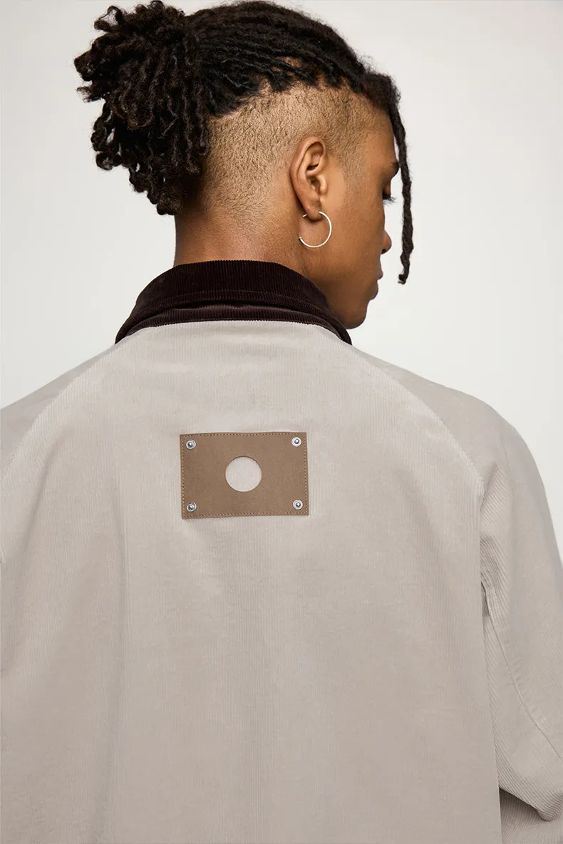 INF Men's Wear | Corduroy Collar Workwear Jacket Coat  Autumn And Winter New Retro New Loose Personality Pocket display picture 4