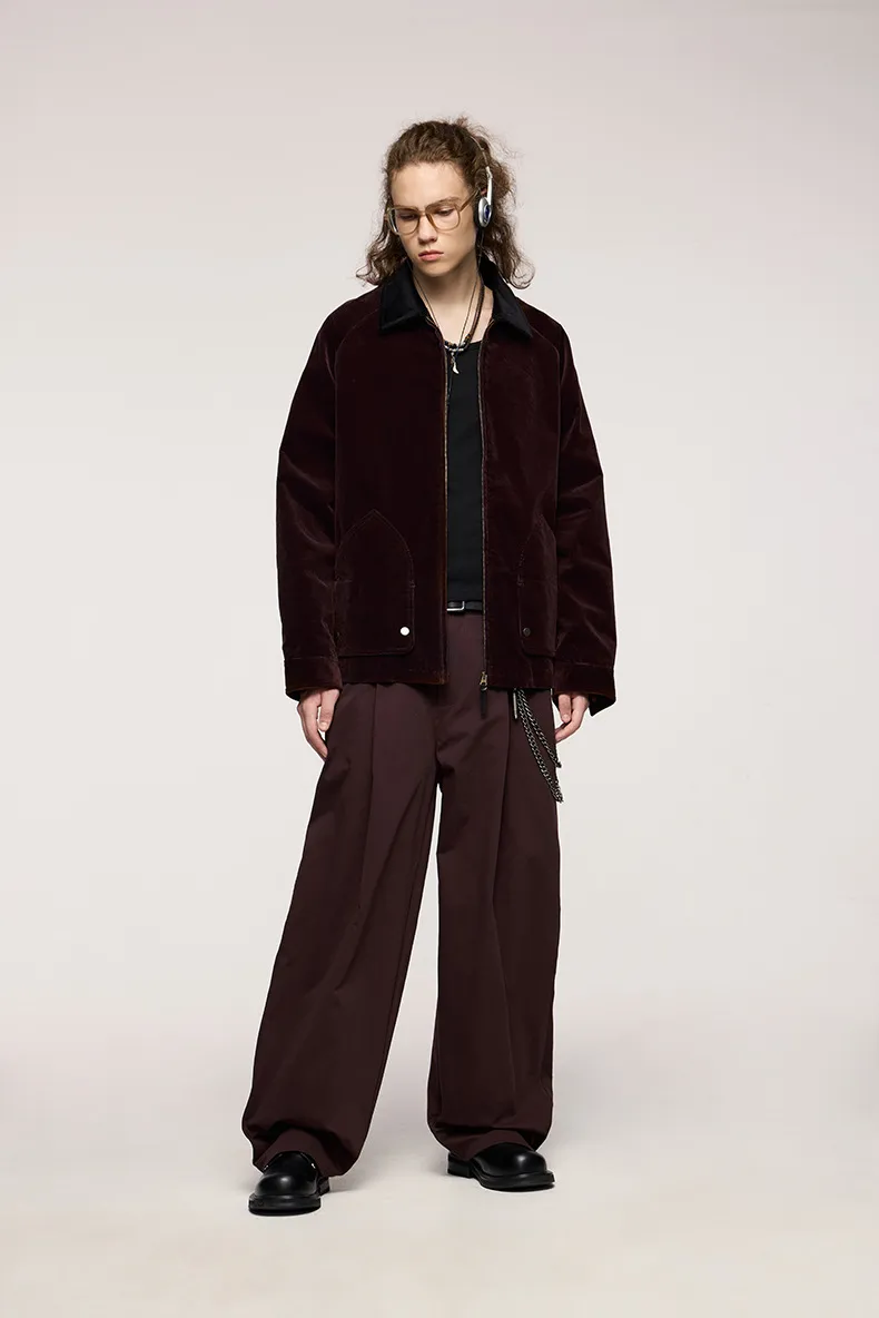 INF Men's Wear | Corduroy Collar Workwear Jacket Coat  Autumn And Winter New Retro New Loose Personality Pocket display picture 5