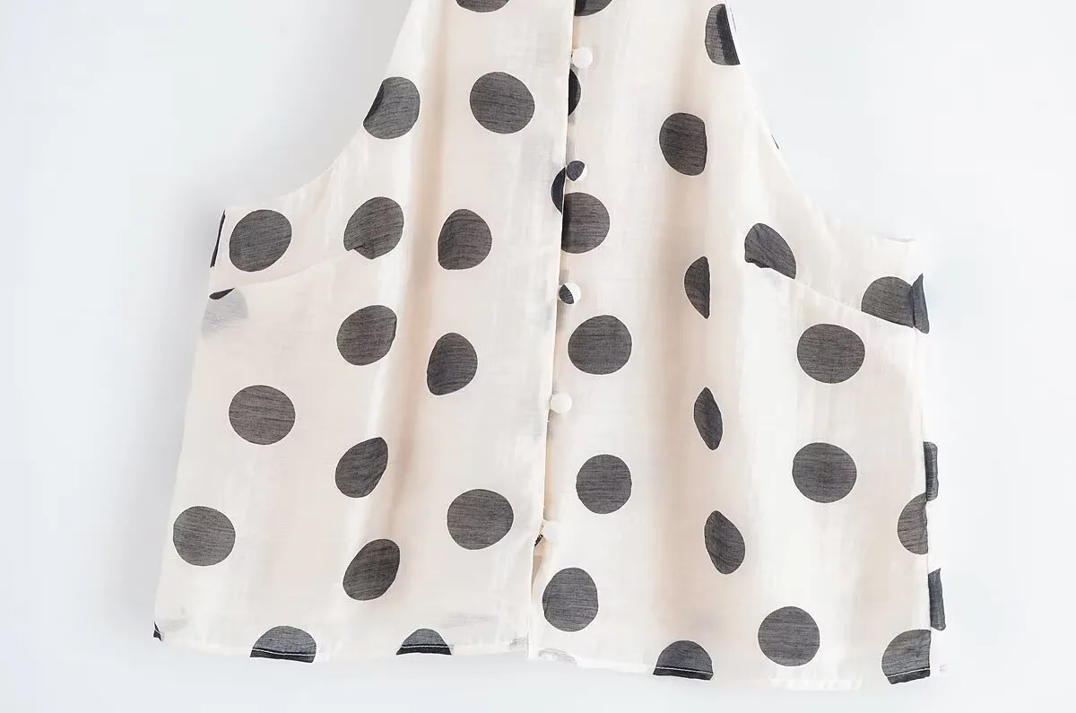 Holiday Selfie Street Women's Streetwear Round Dots Polyester Shorts Co-ord Set Shorts Sets display picture 5