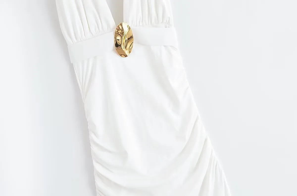 Women's Sheath Dress Elegant Streetwear Halter Neck Sleeveless Solid Color Maxi Long Dress Holiday Street display picture 4