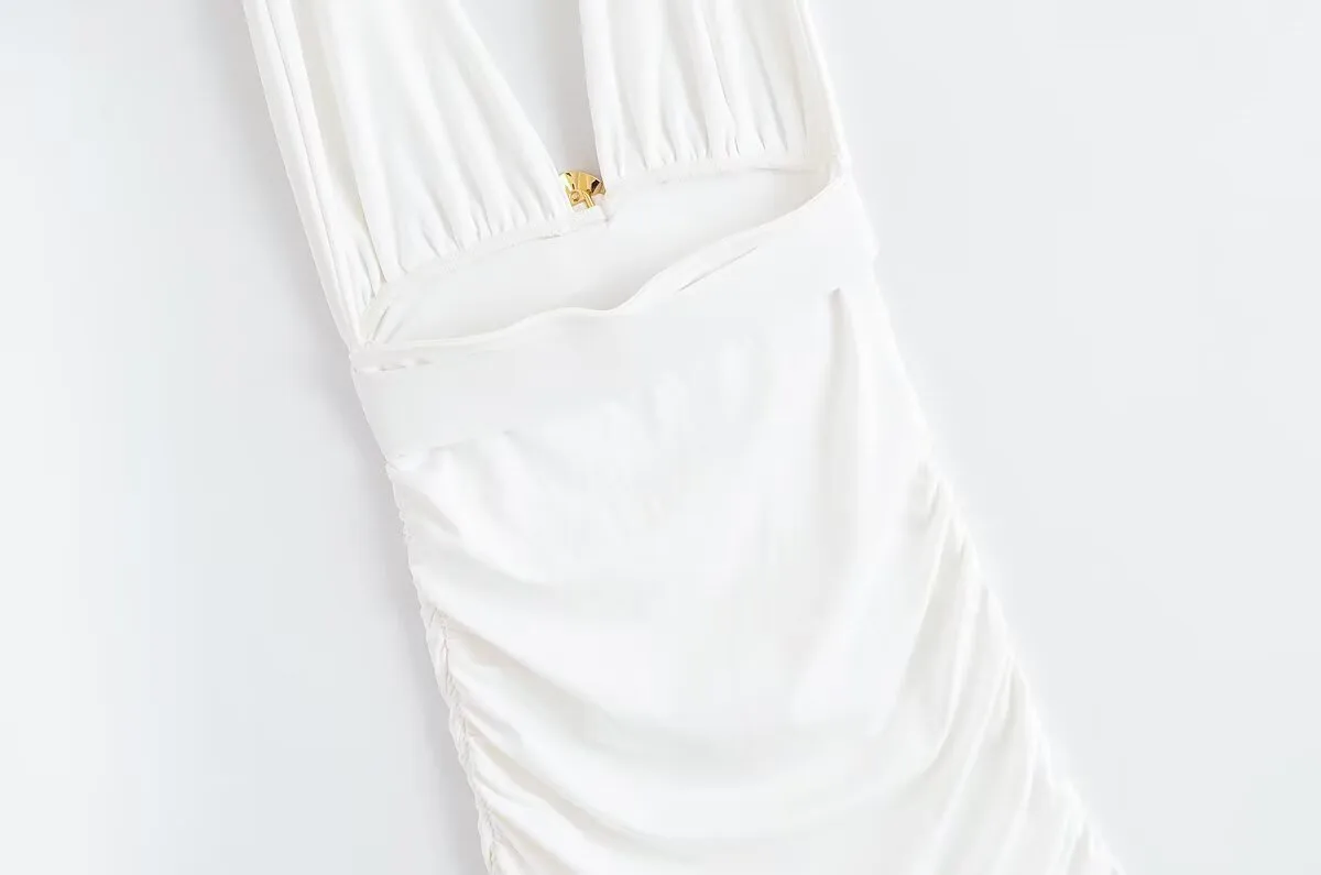 Women's Sheath Dress Elegant Streetwear Halter Neck Sleeveless Solid Color Maxi Long Dress Holiday Street display picture 10