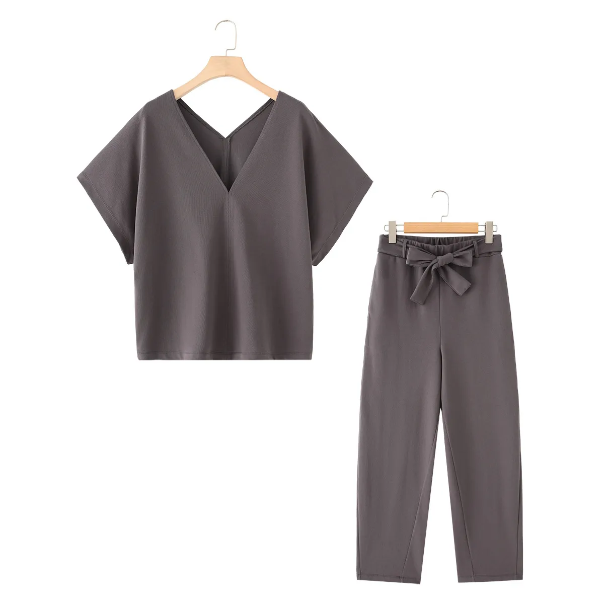 Holiday Selfie Street Women's Casual Streetwear Solid Color Polyester Pant Co-ord Set Shorts Sets display picture 1