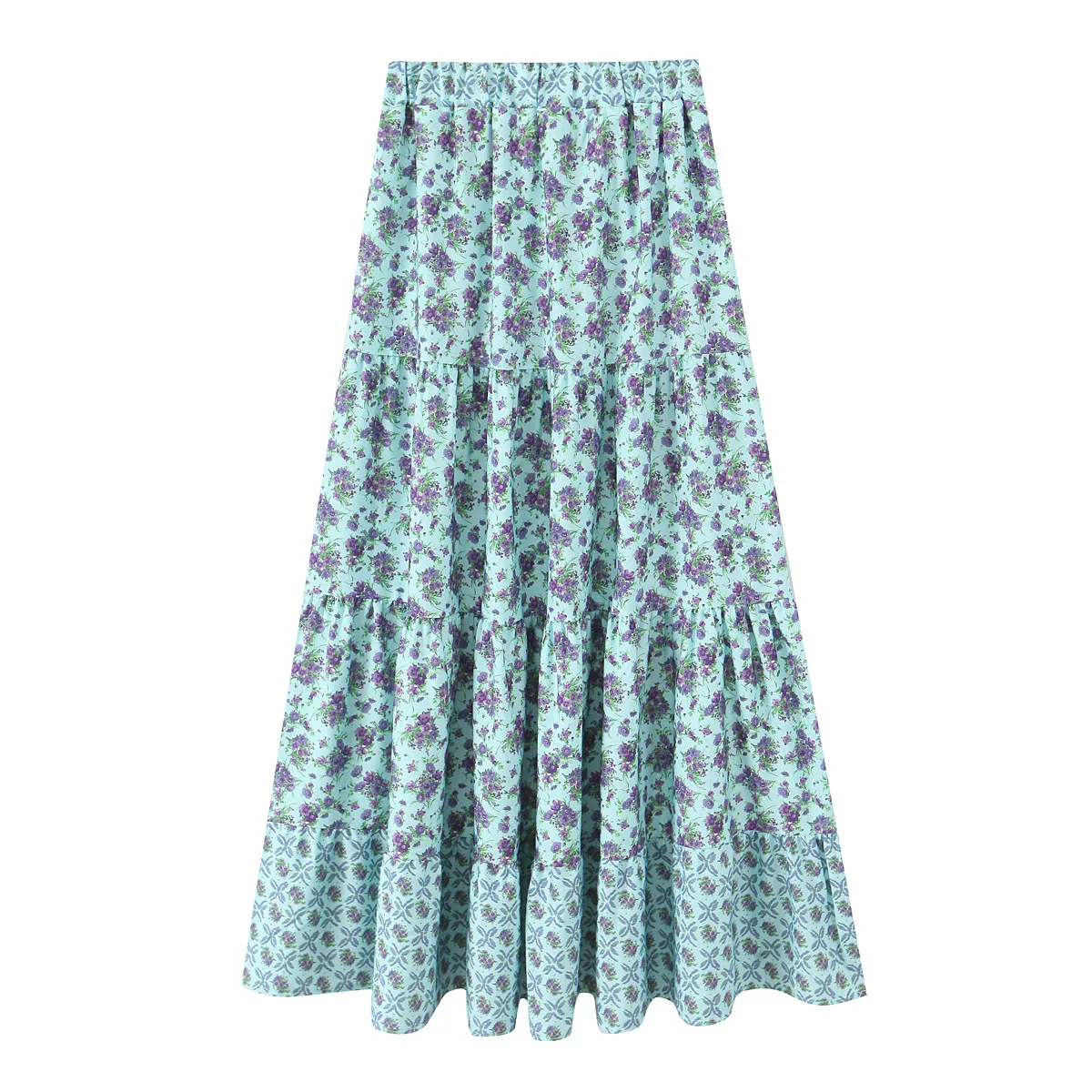 Women's Pleated Skirt Casual Streetwear Ditsy Floral Midi Dress Banquet Selfie display picture 3