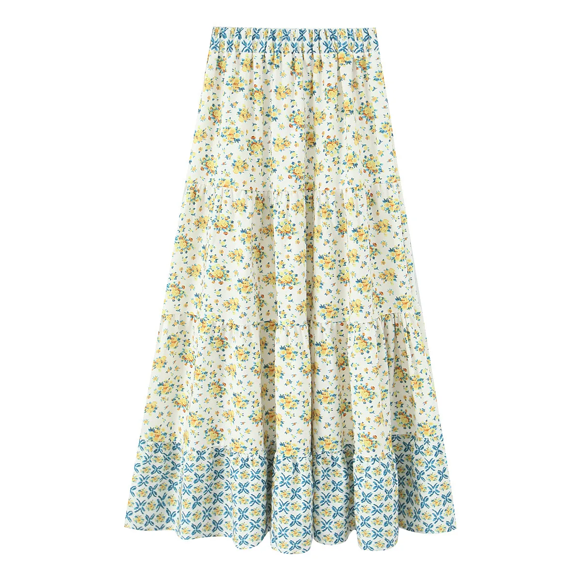 Women's Pleated Skirt Casual Streetwear Ditsy Floral Midi Dress Banquet Selfie display picture 10