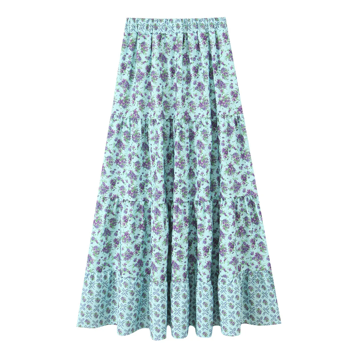Women's Pleated Skirt Casual Streetwear Ditsy Floral Midi Dress Banquet Selfie display picture 2