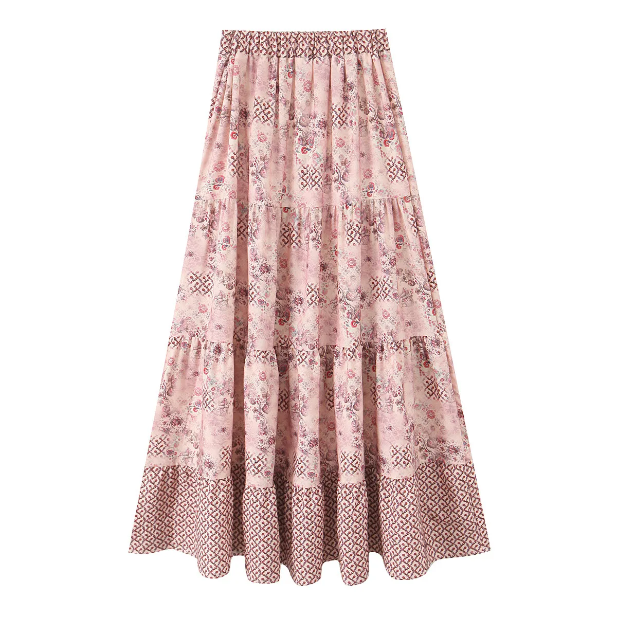 Women's Pleated Skirt Casual Streetwear Ditsy Floral Midi Dress Banquet Selfie display picture 4