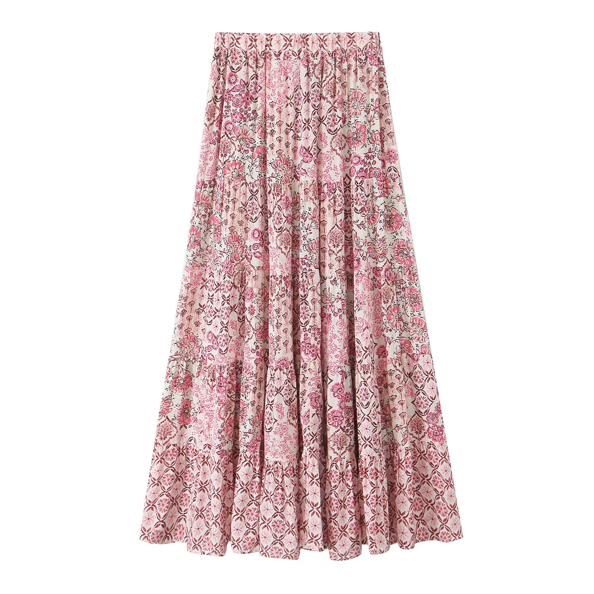 Women's Pleated Skirt Casual Streetwear Ditsy Floral Midi Dress Banquet Selfie display picture 12