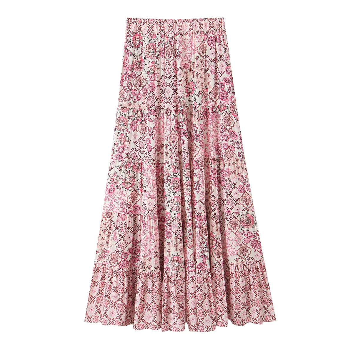 Women's Pleated Skirt Casual Streetwear Ditsy Floral Midi Dress Banquet Selfie display picture 13