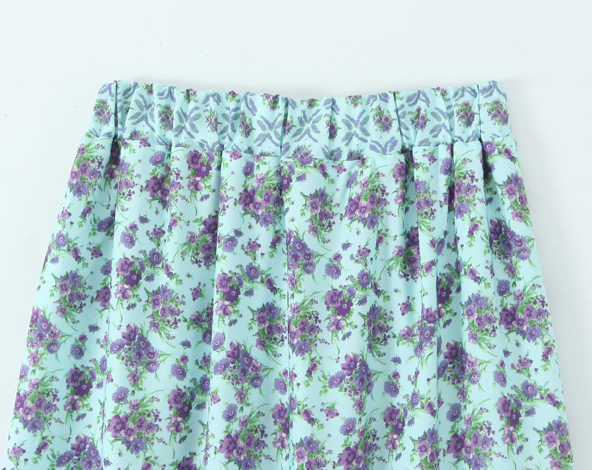 Women's Pleated Skirt Casual Streetwear Ditsy Floral Midi Dress Banquet Selfie display picture 19