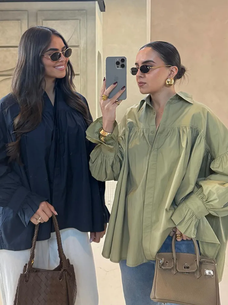 Women's Blouse Long Sleeve Blouses Elegant Solid Color display picture 1